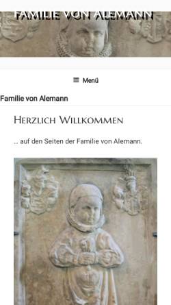 Vorschau der mobilen Webseite www.von-alemann.de, von Alemann