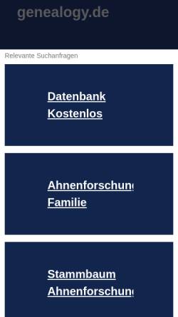 Vorschau der mobilen Webseite www.genealogy.de, von Grolman