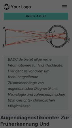 Vorschau der mobilen Webseite www.badc.de, Bundesverband Augenärztlicher Diagnostik Center
