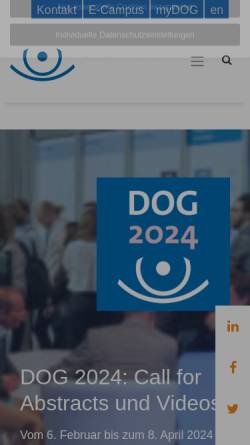 Vorschau der mobilen Webseite www.dog.org, Deutsche Ophthalmologische Gesellschaft (DOG)