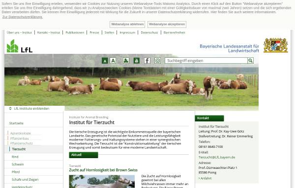 Vorschau von www.lfl.bayern.de, Bayerische Landesanstalt für Landwirtschaft, Institut für Tierzucht