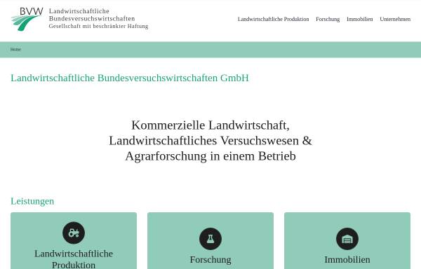 Vorschau von www.bvw.at, Landwirtschaftliche Bundesversuchswirtschaften GesmbH