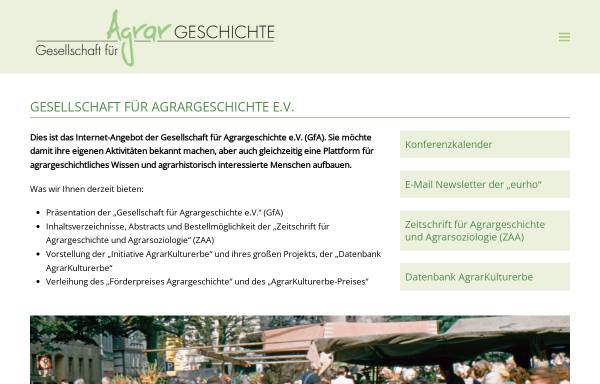 Vorschau von www.agrargeschichte.org, Gesellschaft für Agrargeschichte e.V.