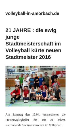 Vorschau der mobilen Webseite www.volleyball-in-amorbach.de, TSV Amorbach - Freizeitvolleyball