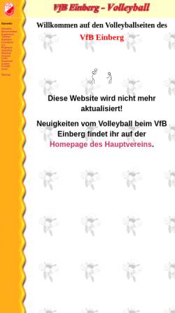 Vorschau der mobilen Webseite www.einberg-volleyball.de, VfB Einberg - Volleyball