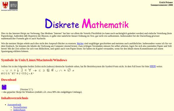Vorschau von www.math.tu-cottbus.de, Diskrete Mathematik