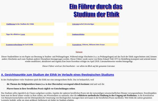 Vorschau von www.ruhr-uni-bochum.de, Studienführer Ethik