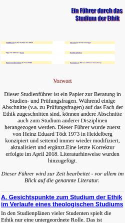 Vorschau der mobilen Webseite www.ruhr-uni-bochum.de, Studienführer Ethik