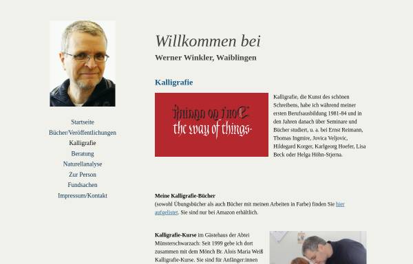 Vorschau von www.kalligrafien.de, Kalligrafien von Werner Winkler