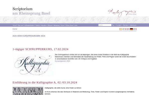 Vorschau von www.kalligraphie.ch, Scriptorium am Rheinsprung