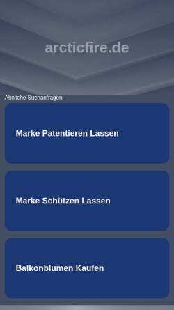 Vorschau der mobilen Webseite www.arcticfire.de, ArcticFire