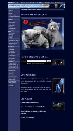 Vorschau der mobilen Webseite www.elegantekatzen.com, Hauskatzen - Die elegantesten Vierbeiner