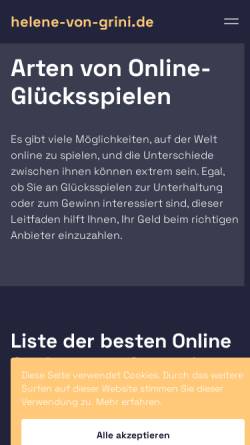 Vorschau der mobilen Webseite www.helene-von-grini.de, Helenes Katzen-Homepage