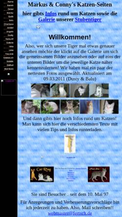 Vorschau der mobilen Webseite www.fertsch.de, Markos und Cornelias British Kurzhaar Katzenseite