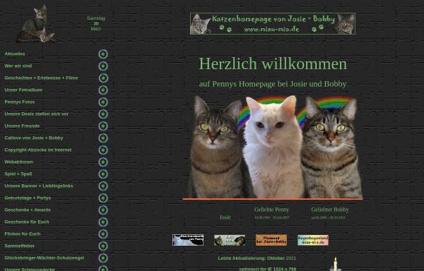 Vorschau von www.miau-mio.de, Pennys persönliche Katzengeschichten
