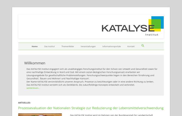 Vorschau von www.katalyse.de, Katalyse Institut für angewandte Umweltforschung
