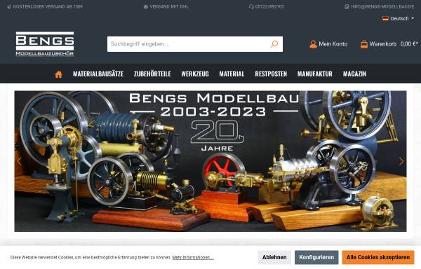 Vorschau von www.bengs-modellbau.de, Bengs Modellbauzubehör, Patrick Bengs