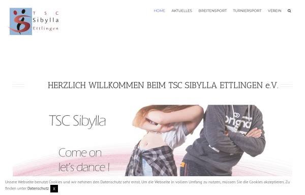 Vorschau von www.tsc-sibylla.de, Tanzsportclub Sibylla Ettlingen e.V.