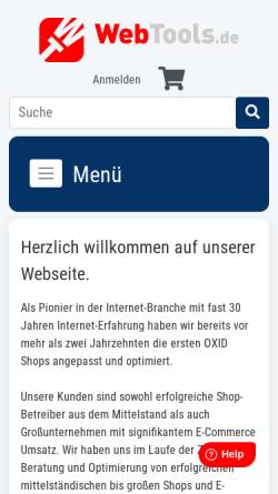 Vorschau der mobilen Webseite www.webtools.de, WebTools