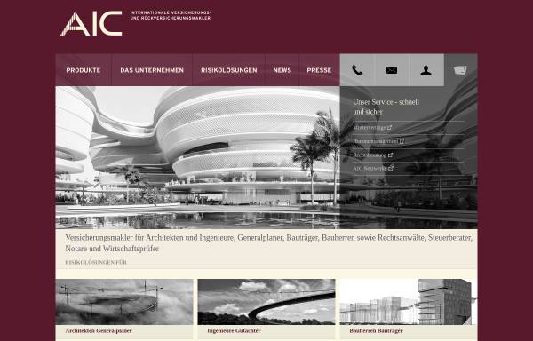 Vorschau von www.aic-international.de, AIC Architekten Ingenieur Consult KG