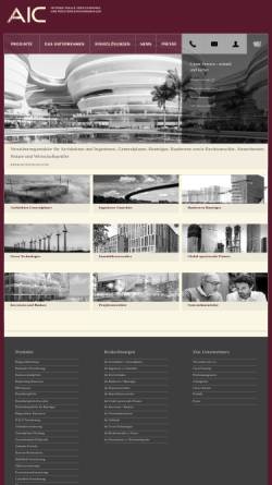 Vorschau der mobilen Webseite www.aic-international.de, AIC Architekten Ingenieur Consult KG