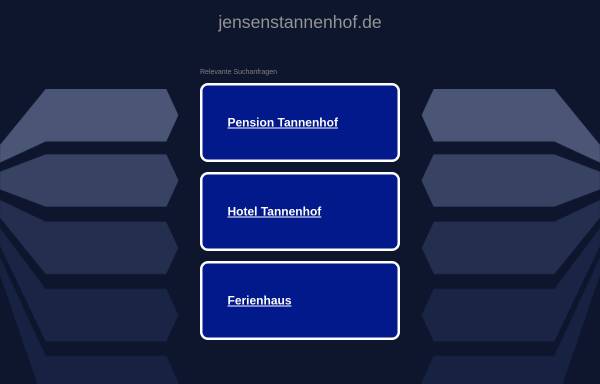 Vorschau von www.jensenstannenhof.de, Jensens Hotel Tannenhof