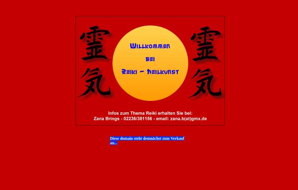 Vorschau von www.reiki-heilkunst.de, Zana B. Brings, Reiki- und Seminarzentrum