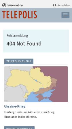 Vorschau der mobilen Webseite heise.de, Telepolis: Fliegende Amulette