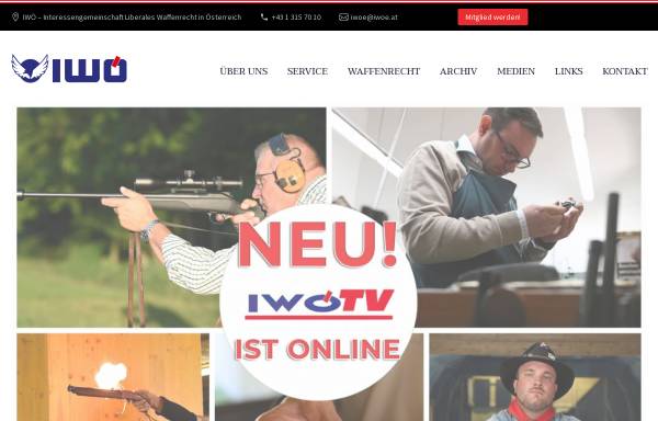 Vorschau von iwoe.at, IWÖ - Interessengemeinschaft Liberales Waffenrecht Österreich