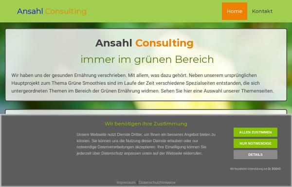 Vorschau von www.ansahl.com, Ansahl Consulting GmbH