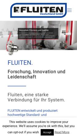 Vorschau der mobilen Webseite www.fluiten.de, Fluiten Deutschland GmbH