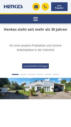 Vorschau der mobilen Webseite www.henkes-gmbh.de, Michael Henkes GmbH