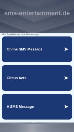 Vorschau der mobilen Webseite www.sms-entertainment.de, SMS-Entertainment