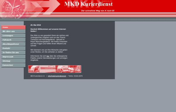Vorschau von www.mkd-kurierdienst.de, MKD Kurierdienst GmbH