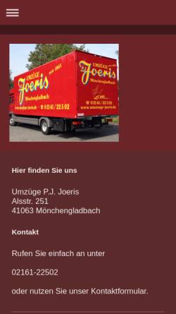 Vorschau der mobilen Webseite www.umzuege-joeris.de, Umzüge Joeris