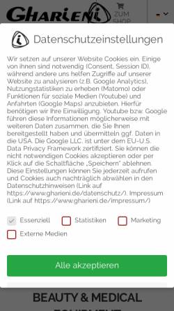 Vorschau der mobilen Webseite www.gharieni.de, Gharieni GmbH