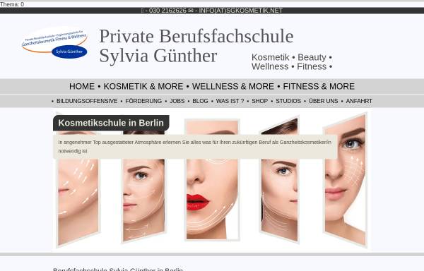 Vorschau von www.sg-kosmetik.de, Kosmetikschule und Kosmetikvertrieb Sylvia Günther