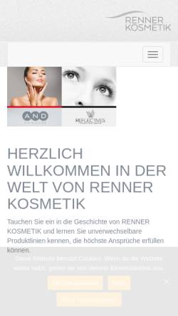 Vorschau der mobilen Webseite www.renner-kosmetik.de, A Natural Difference Europa