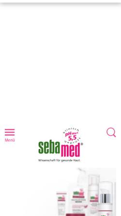 Vorschau der mobilen Webseite www.sebamed.de, Sebapharma GmbH & Co. KG