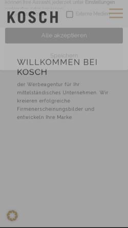 Vorschau der mobilen Webseite www.kosch.de, KOSCH Werbeagentur GmbH