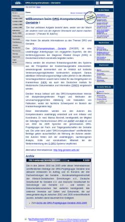 Vorschau der mobilen Webseite www.geriatrie-drg.de, DRG-Kompetenzteam Geriatrie (DKGER): DRG und Geriatrie