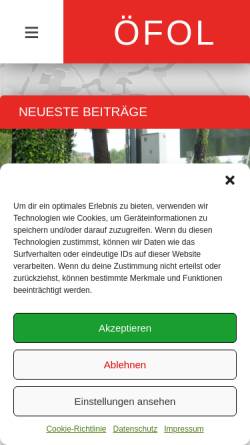 Vorschau der mobilen Webseite www.oefol.at, Österreichischer Orientierungslauf Verband