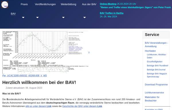 Bundesdeutsche Arbeitsgemeinschaft für Veränderliche Sterne e.V. (BAV)
