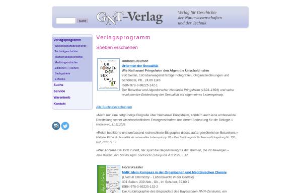 Vorschau von www.gnt-verlag.de, GNT-Verlag