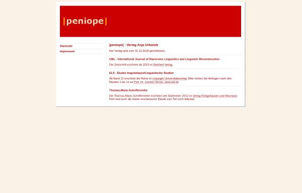 Vorschau von www.peniope.de, Peniope - Anja Gärtig Verlag