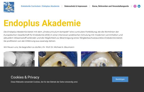 Vorschau von www.endoplus-akademie.de, Endoplus Akademie Seminar und Verlags GmbH