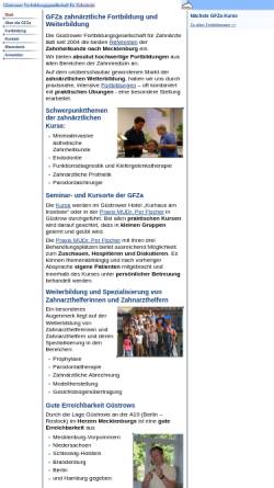 Vorschau der mobilen Webseite www.gfza.de, Güstrower Fortbildungsgesellschaft für Zahnärzte (GFZa)