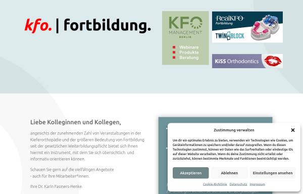 Vorschau von www.kfo-fortbildung.de, Kfo-Fortbildungskalender