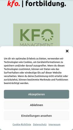 Vorschau der mobilen Webseite www.kfo-fortbildung.de, Kfo-Fortbildungskalender