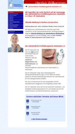 Vorschau der mobilen Webseite www.zf-gaeuboden.de, Zahnärztlicher Fortbildungskreis Gäuboden e.V.